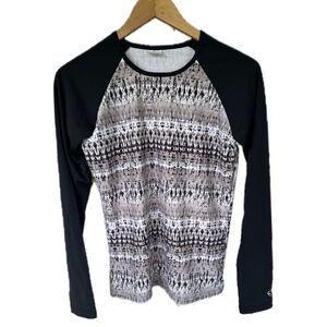 Hulakai Hawaii Women's Fashion Panel Raglan Long Sleeve Swim Rash Guard L